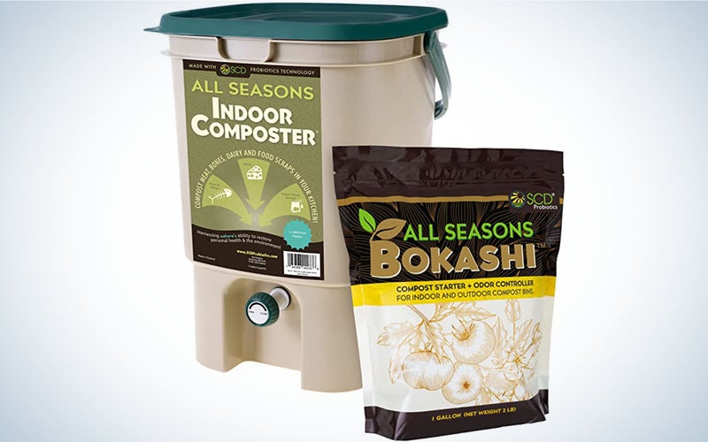 The All Seasons Indoor Composter Starter Kit is one of the best compost tumblers.