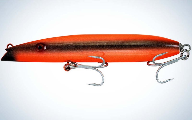 A red best striped bass lure