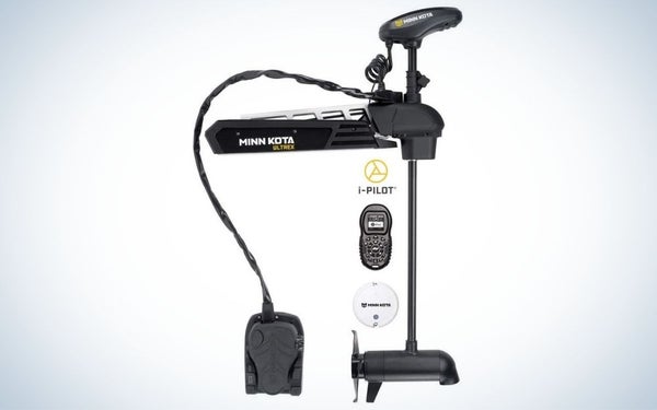 Black trolling motor with universal sonar 2 and i-Pilot GPS