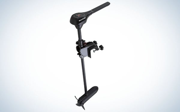 Black, hand-control trolling motor