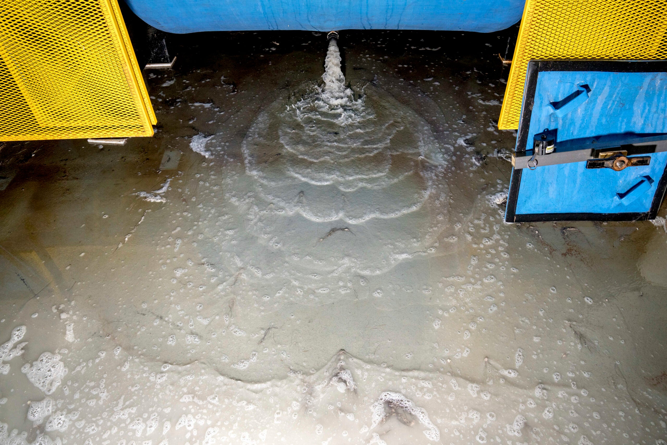 A pickling drum at a tannery in Michigan.