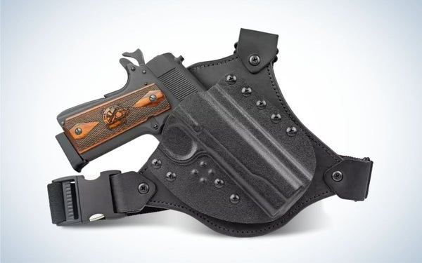 Crossbreed Holsters’ Chest Rig is the best for chest.