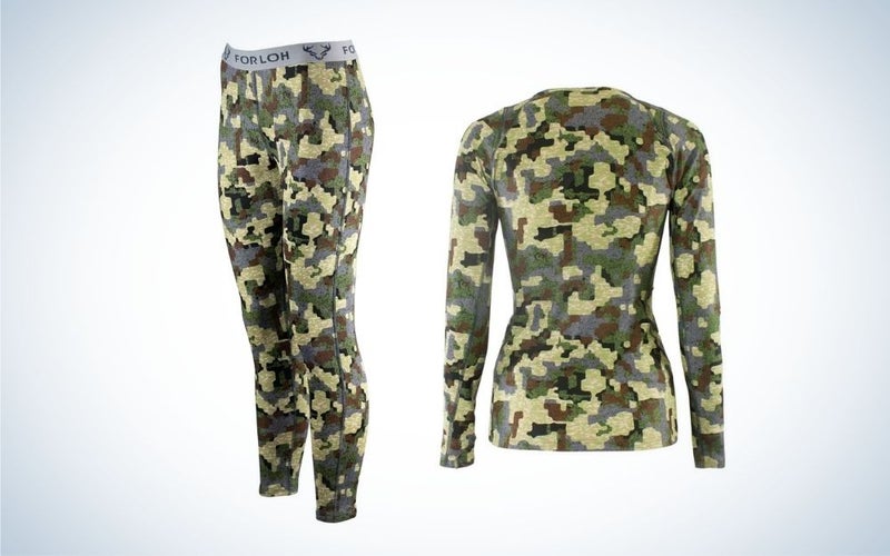 Forloh Women's Deep Space Base Layer Crew Long Sleeve & Bottom are the best for women.