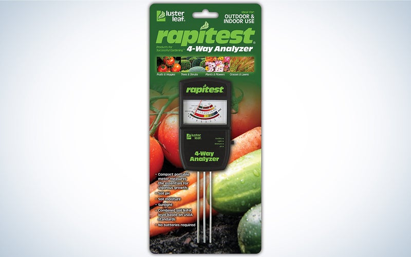 The Luster Leaf RapiTest 4-Way Analyzer is one of the best soil test kits.