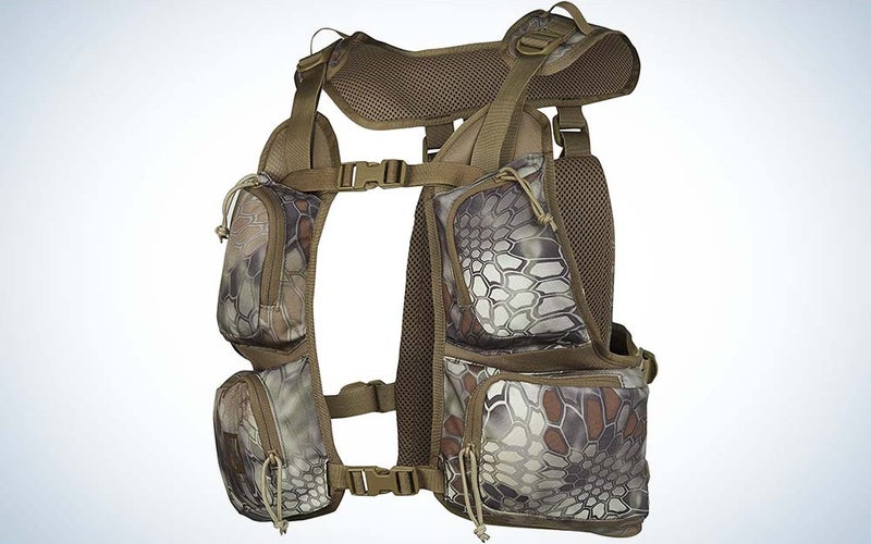 A brown and white best turkey vest