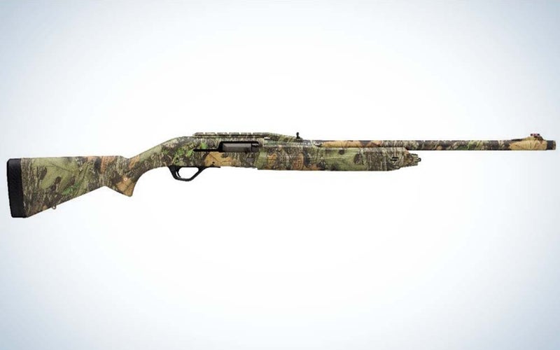 A green camo best turkey hunting shotgun