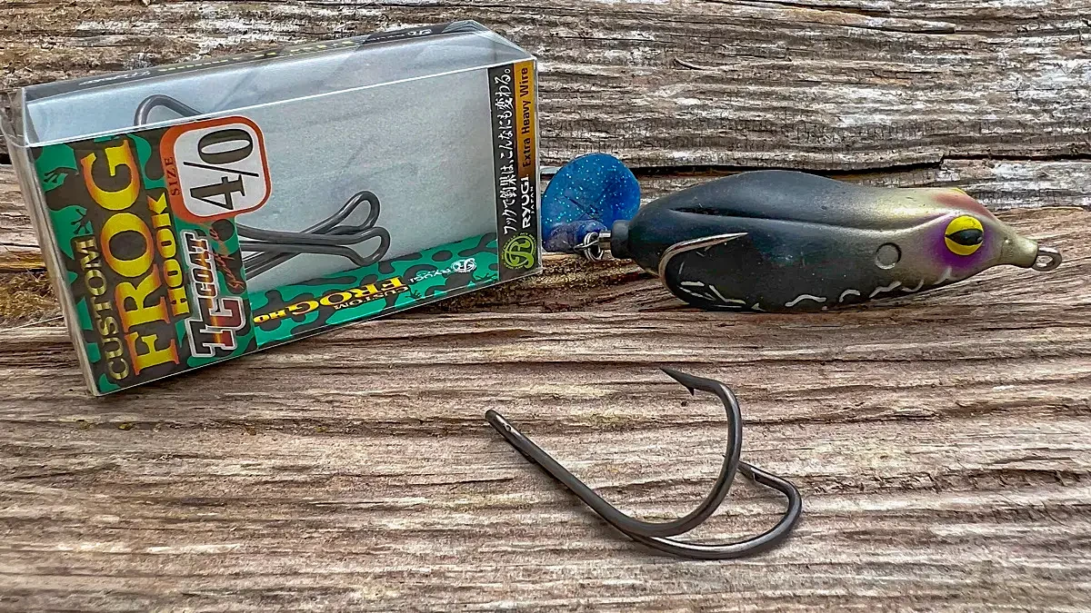 swap hooks when your frog hooks get dull