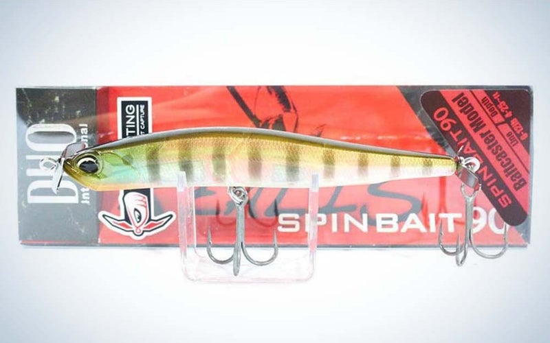 A best bass lure for summer in a red package