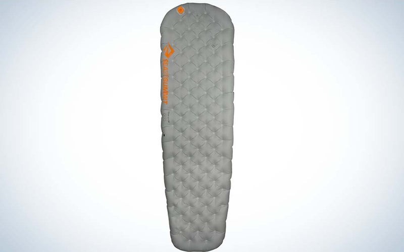 A grey best backpacking sleeping pad