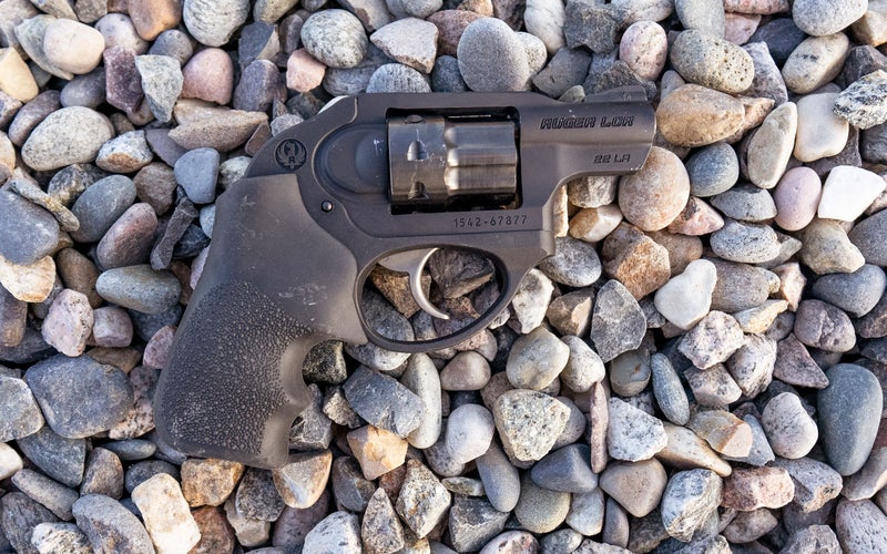 Ruger LCR rimfire on rocks