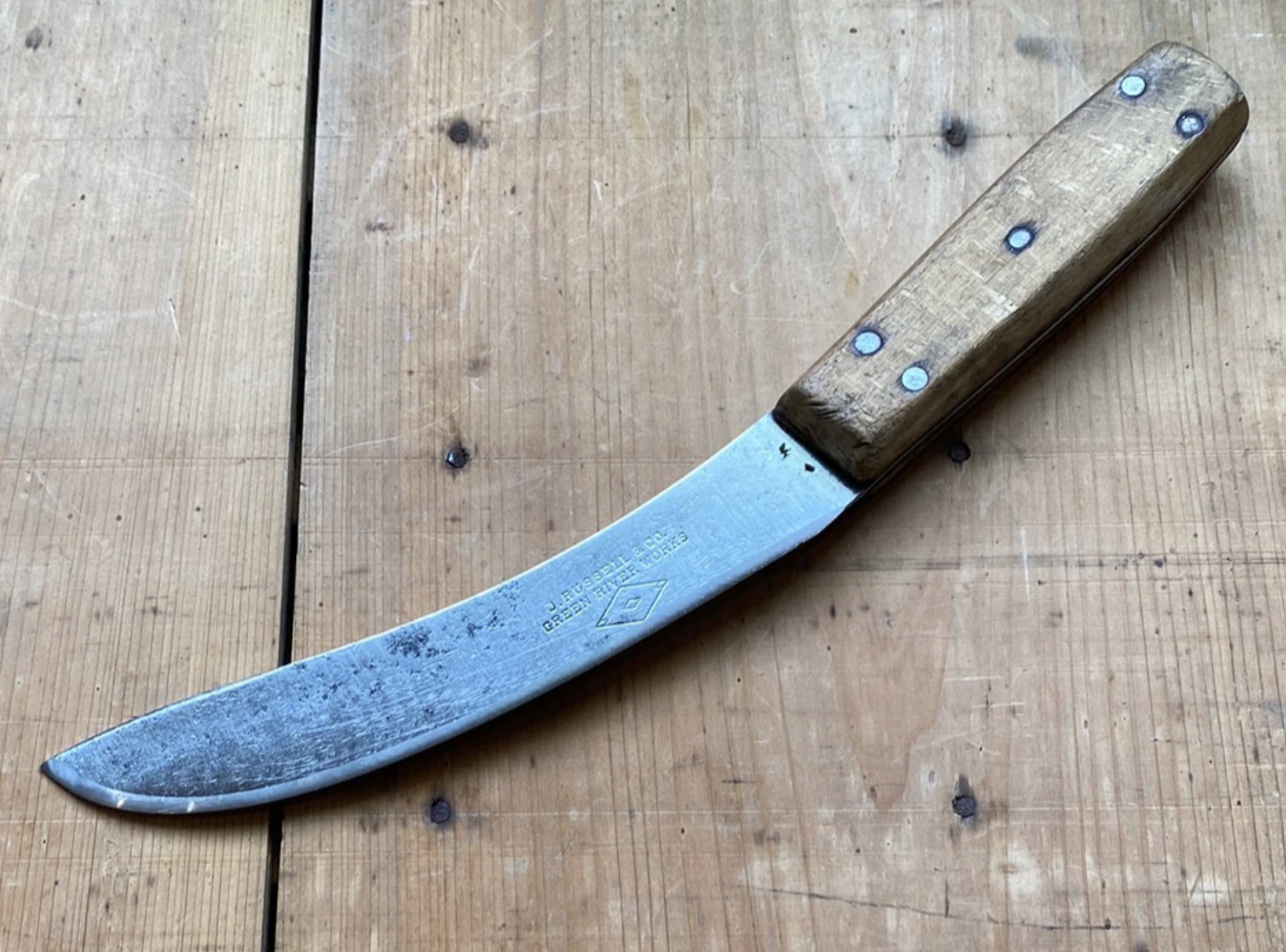 A John Russell Green River Works 6-inch skinning knife. 