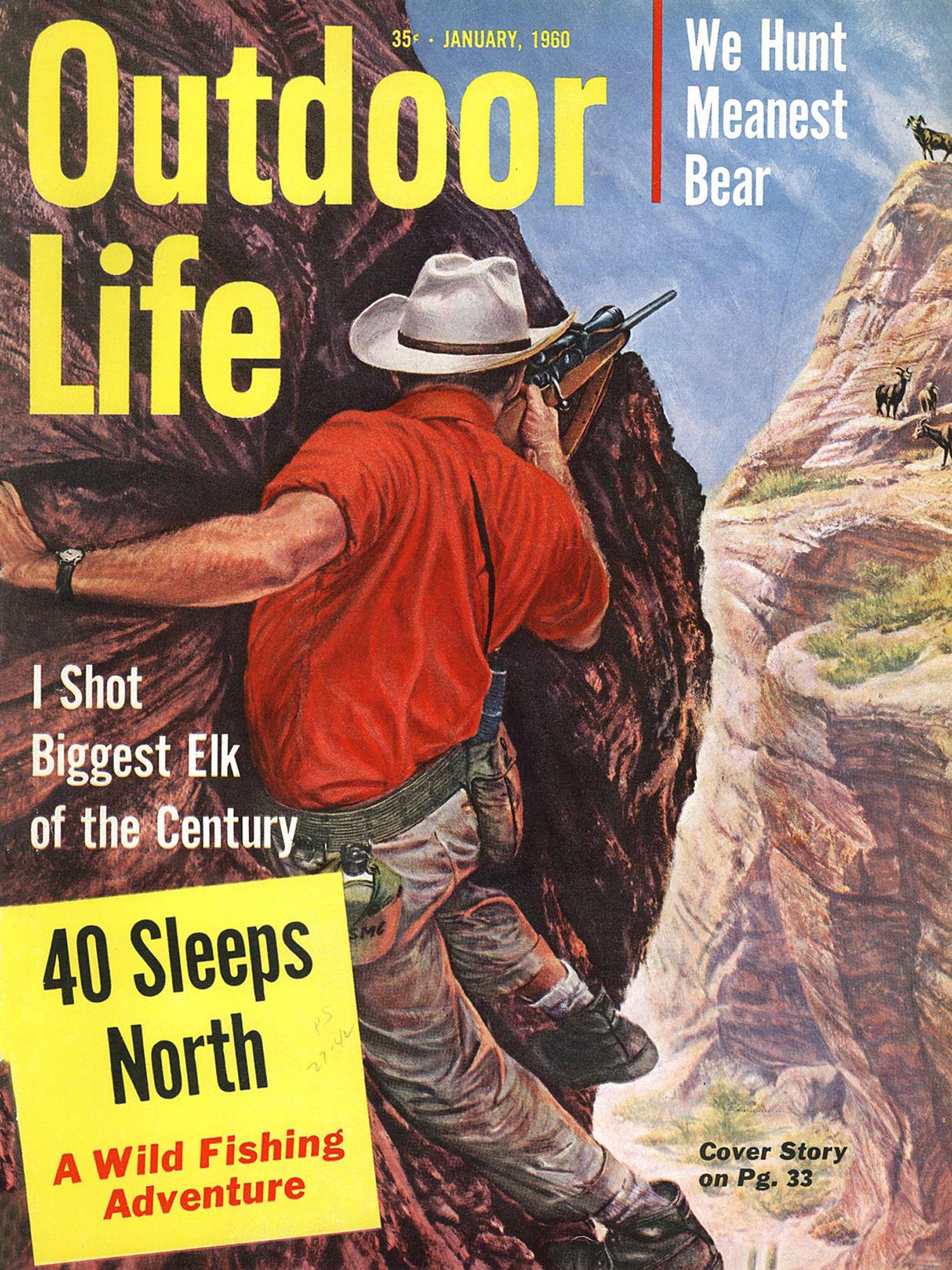 January 1960: This era’s covers were full of aspirational Western adventures, like this desert sheep hunt.
