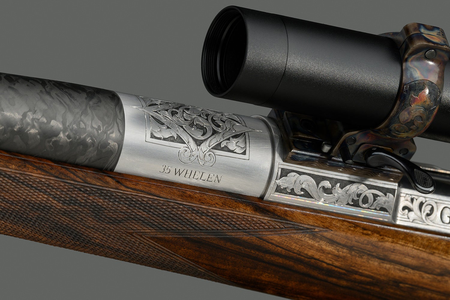 A Griffin and Howe, chambered in .35 Whelen.