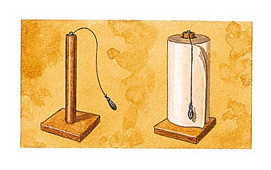 paper towel holder, fish sinker