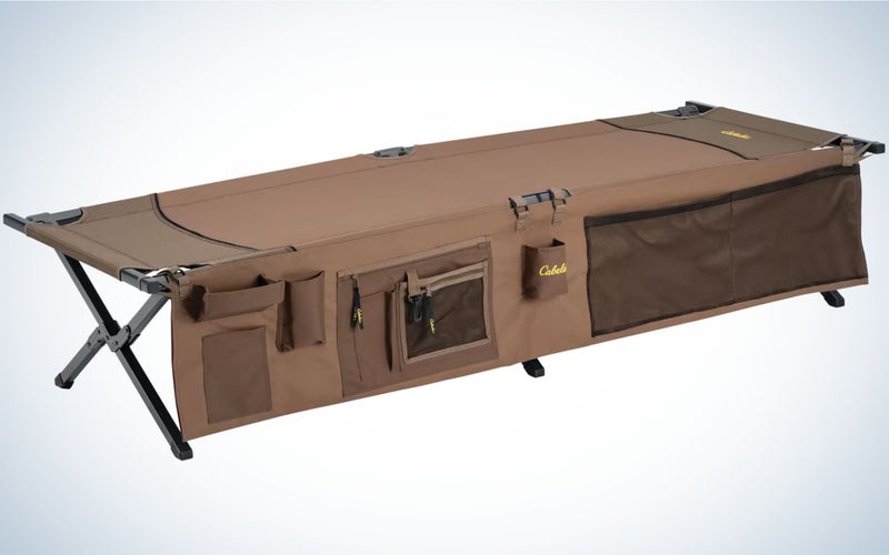 The Cabelaâs Camp Cot with Organizer is the best for organizing.