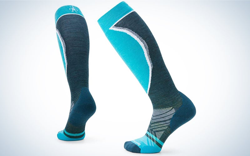 Smartwool Ski Targeted Cushion Over The Calf Socks are best for skiing.