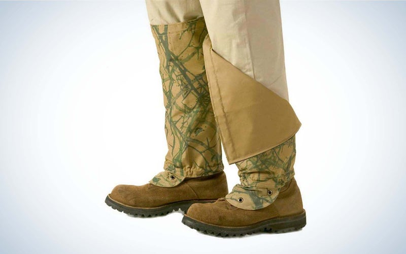The Turtleskin Snakearmor Reversible Snake Gaiters are the best gaiters for snake protection.