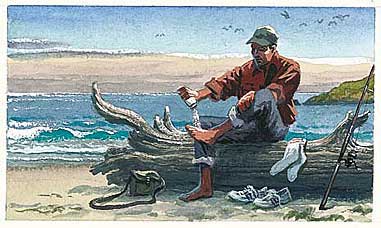 dry wet feet, wet foot tips, sandy feet, beach feet, dry socks, keep socks dry, baby powder tip, foot fungus tip, foot fungus prevention