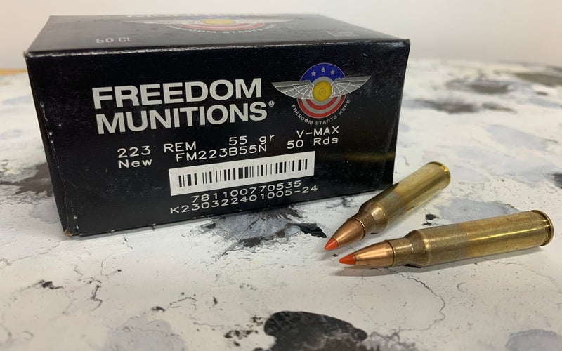 Freedom Munitions 55gn v-max 5.56 ammo
