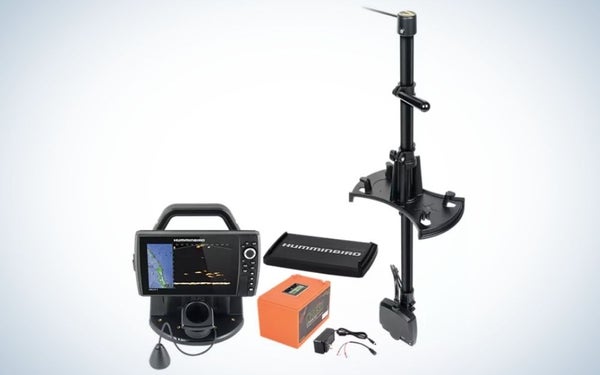 Humminbird Ice Helix 9 Mega portable fish finder.