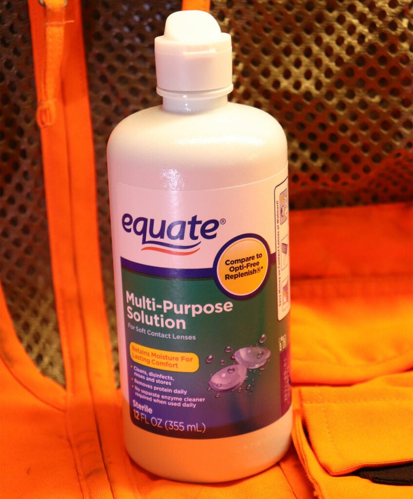 Equate eye saline solution for a first aid kit for dogs. 