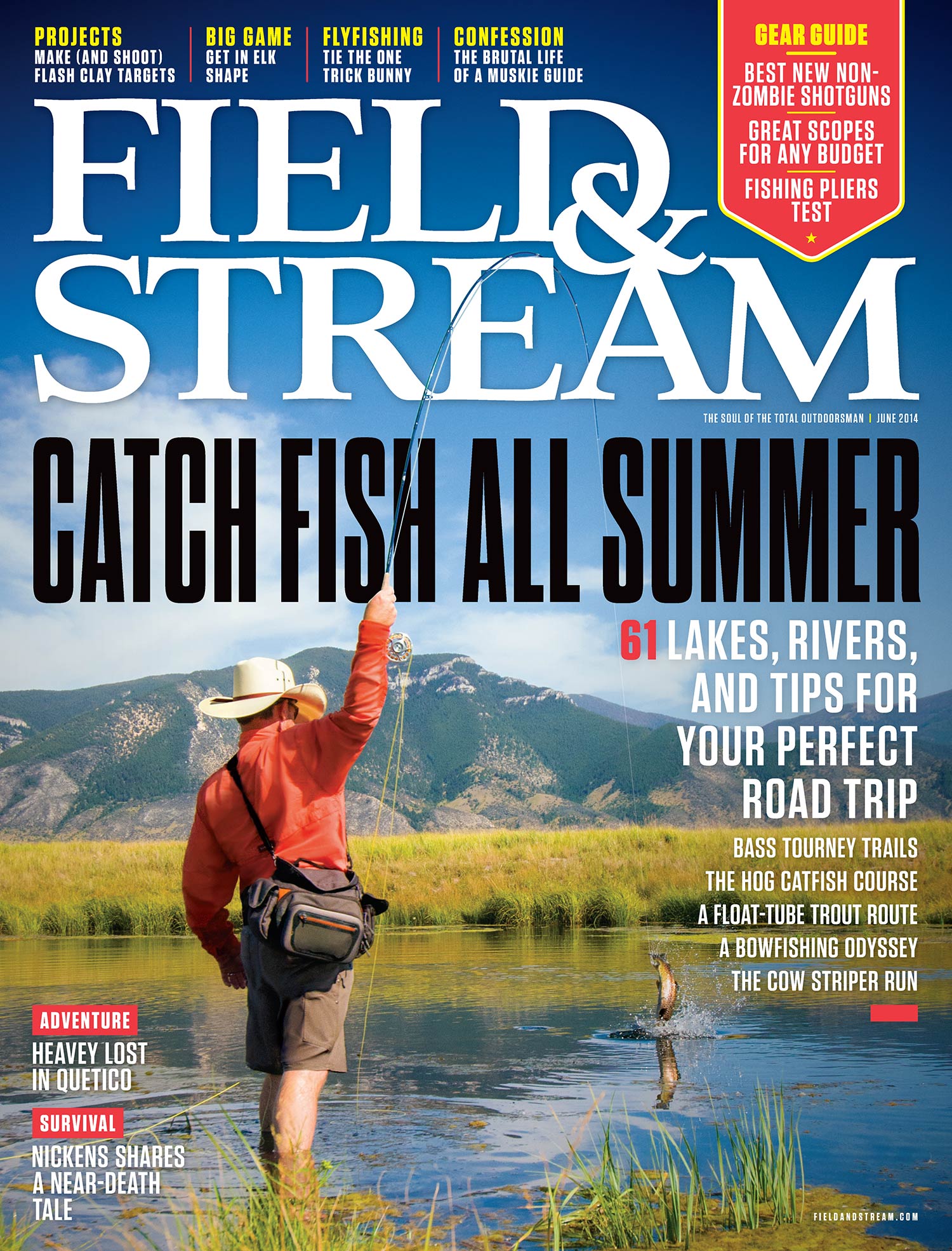 June 2014 cover of Field & Stream magazine.