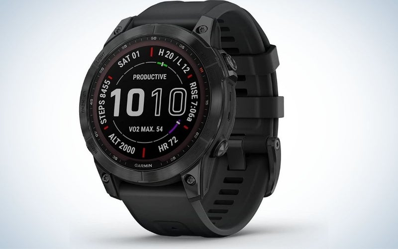 Garmin Fenix 7 Sapphire Solar is the best GPS watch gift for hikers.