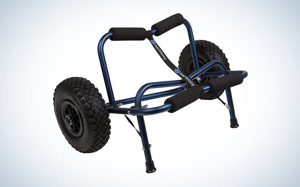 Black and blue boat cart