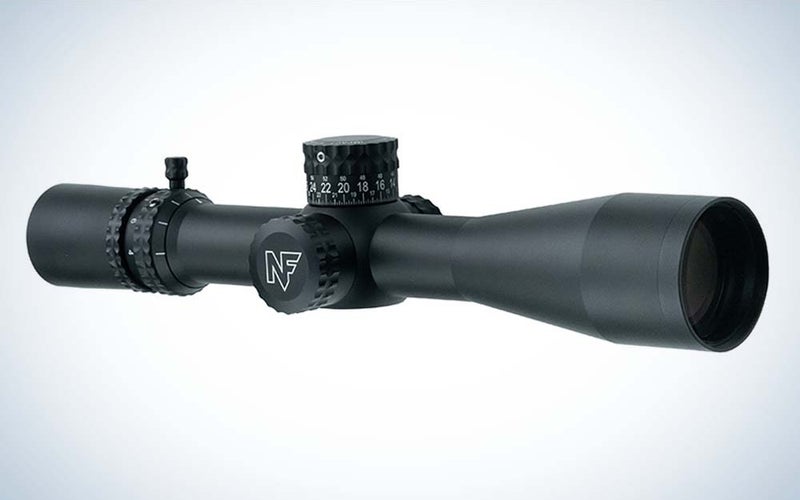 A black Nightforce scope