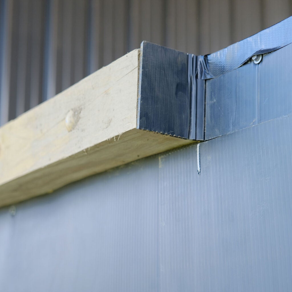 This flap over the end grain on the legs is designed to deflect water. 