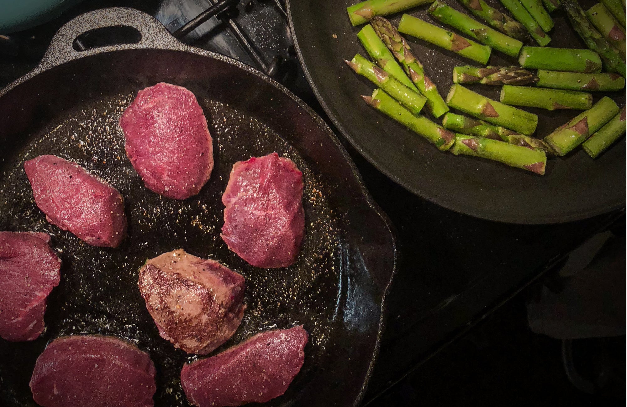 searing duck breasts