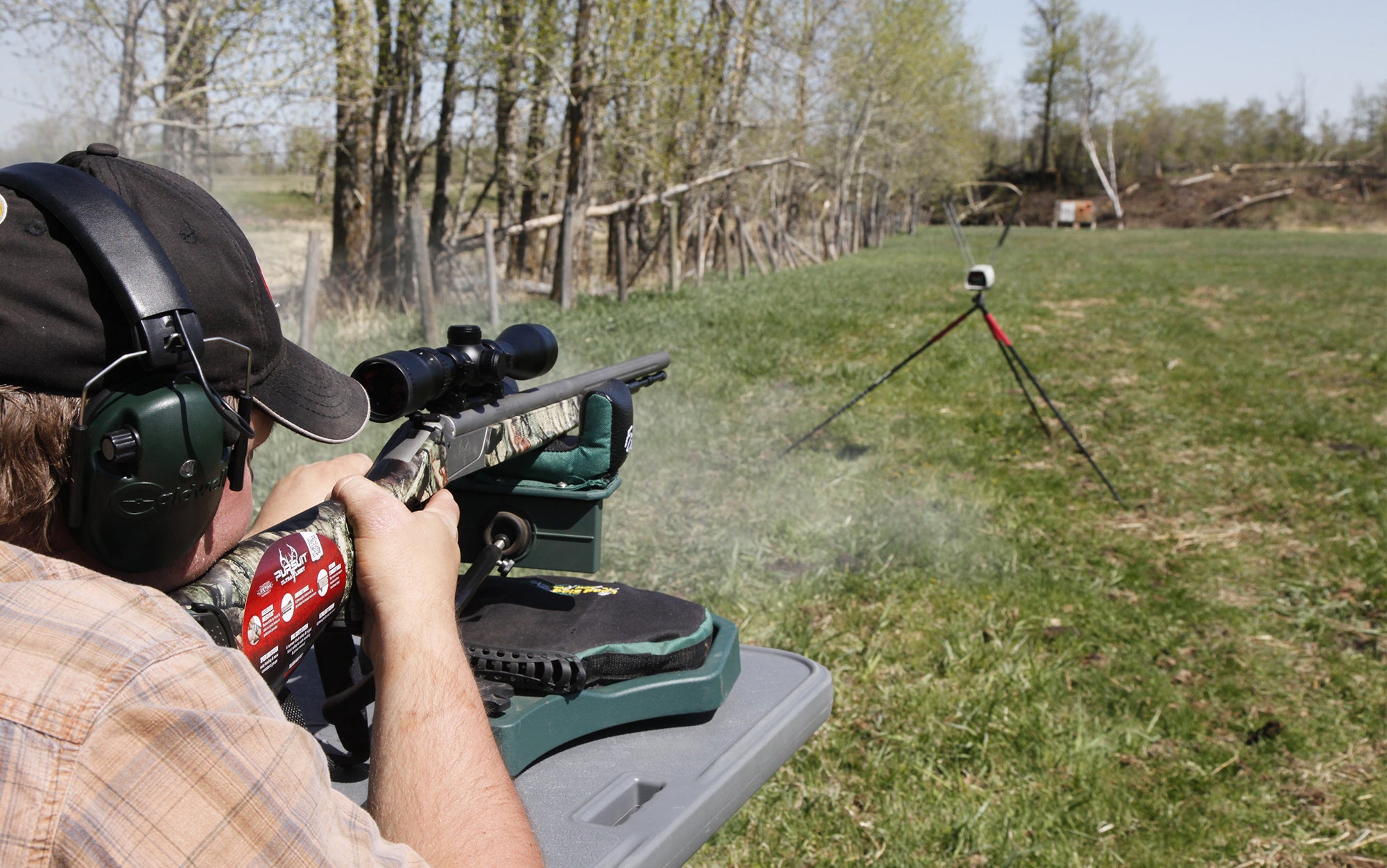 Author shooting pursuit muzzleloader.
