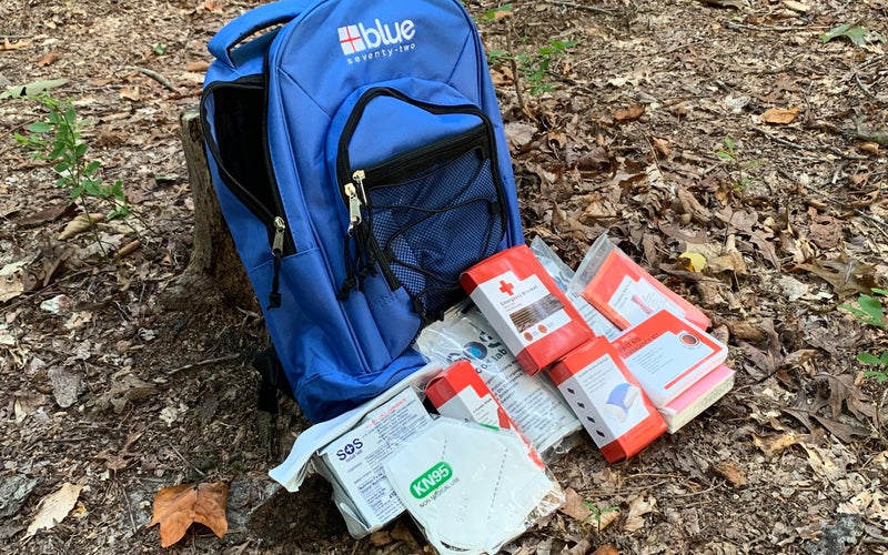 Blue coolers backpack survival kit