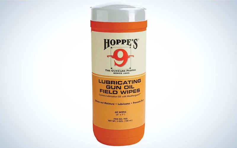 Hoppe's Lubricating Gun Oil Field Wipes are the best wipes.
