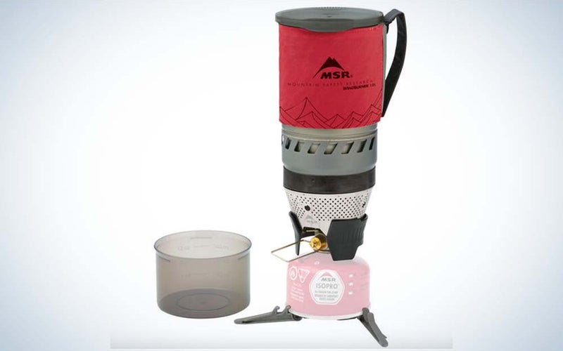 A red best backpacking stove
