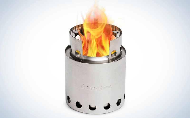 A mini silver firepit