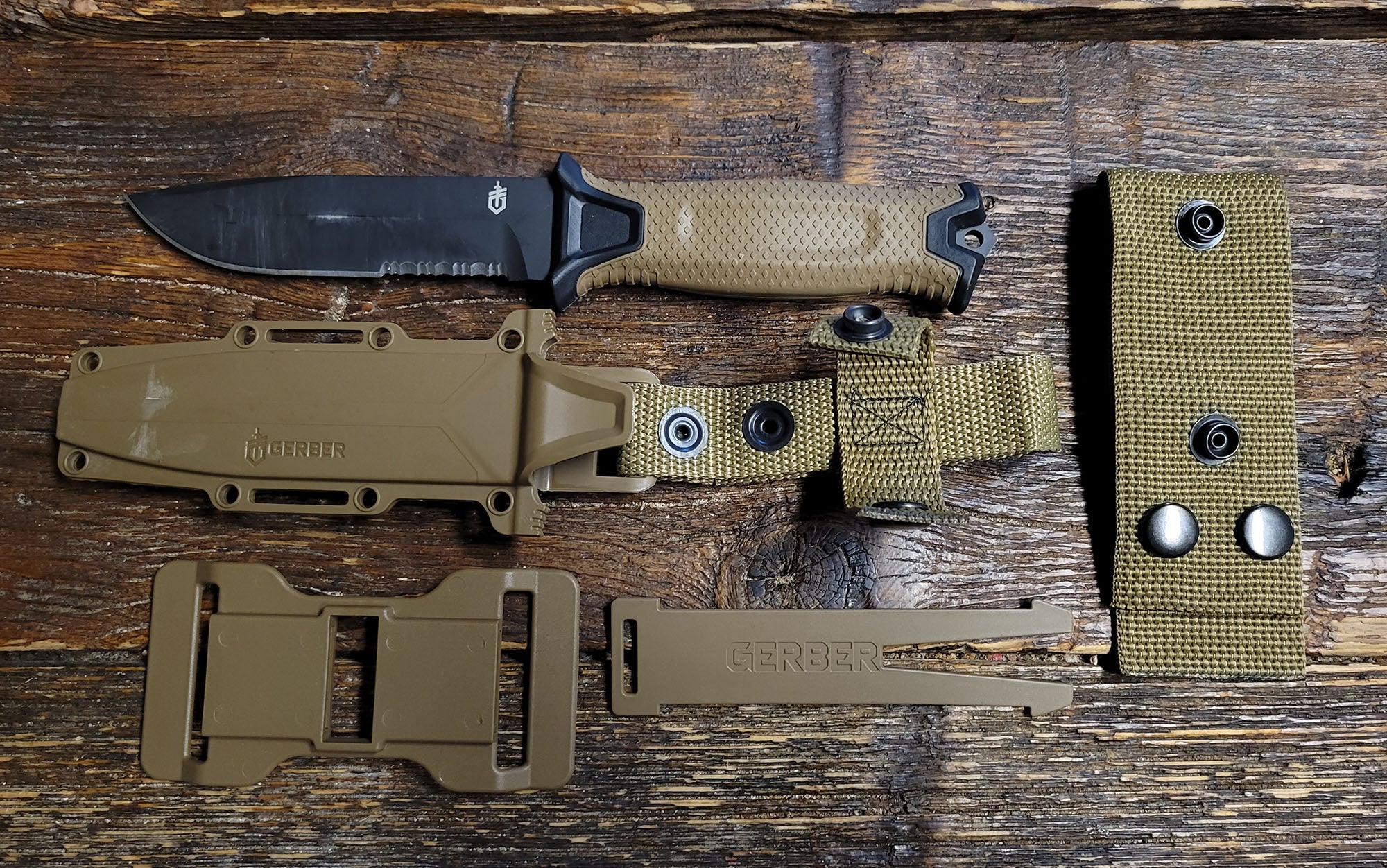 The Gerber includes a sheath.