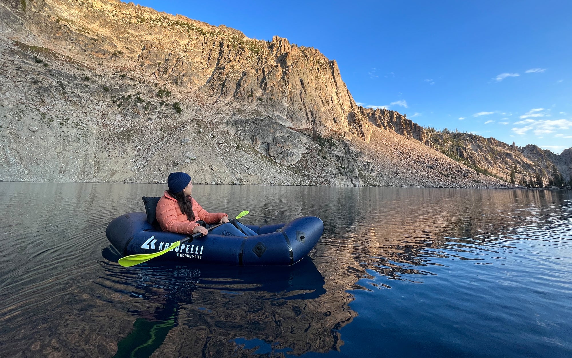 Woman sits in Kokopelli Hornet.