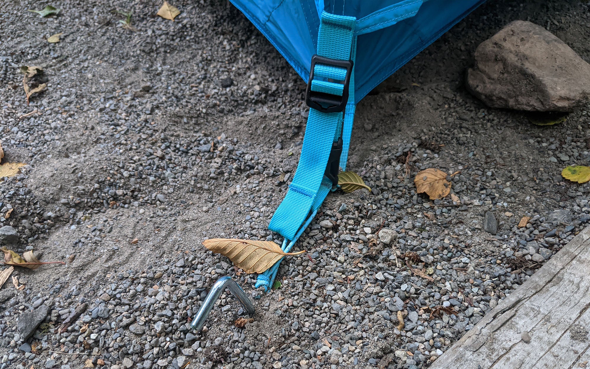 The color-coded corners made lining up the tent body with the rainfly a breeze.