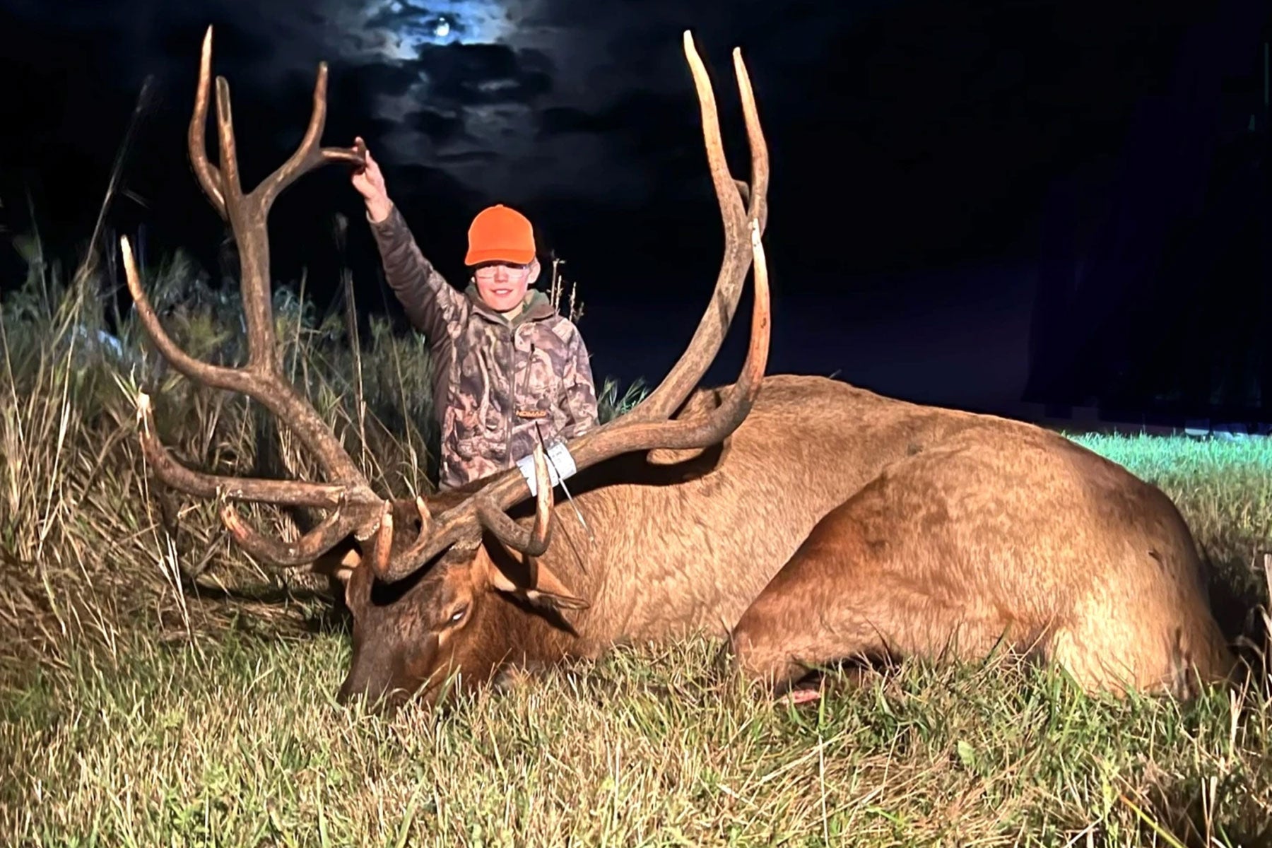 Young Hunter Bag OnceInALifetime Bull Elk in Minnesota Afield Daily