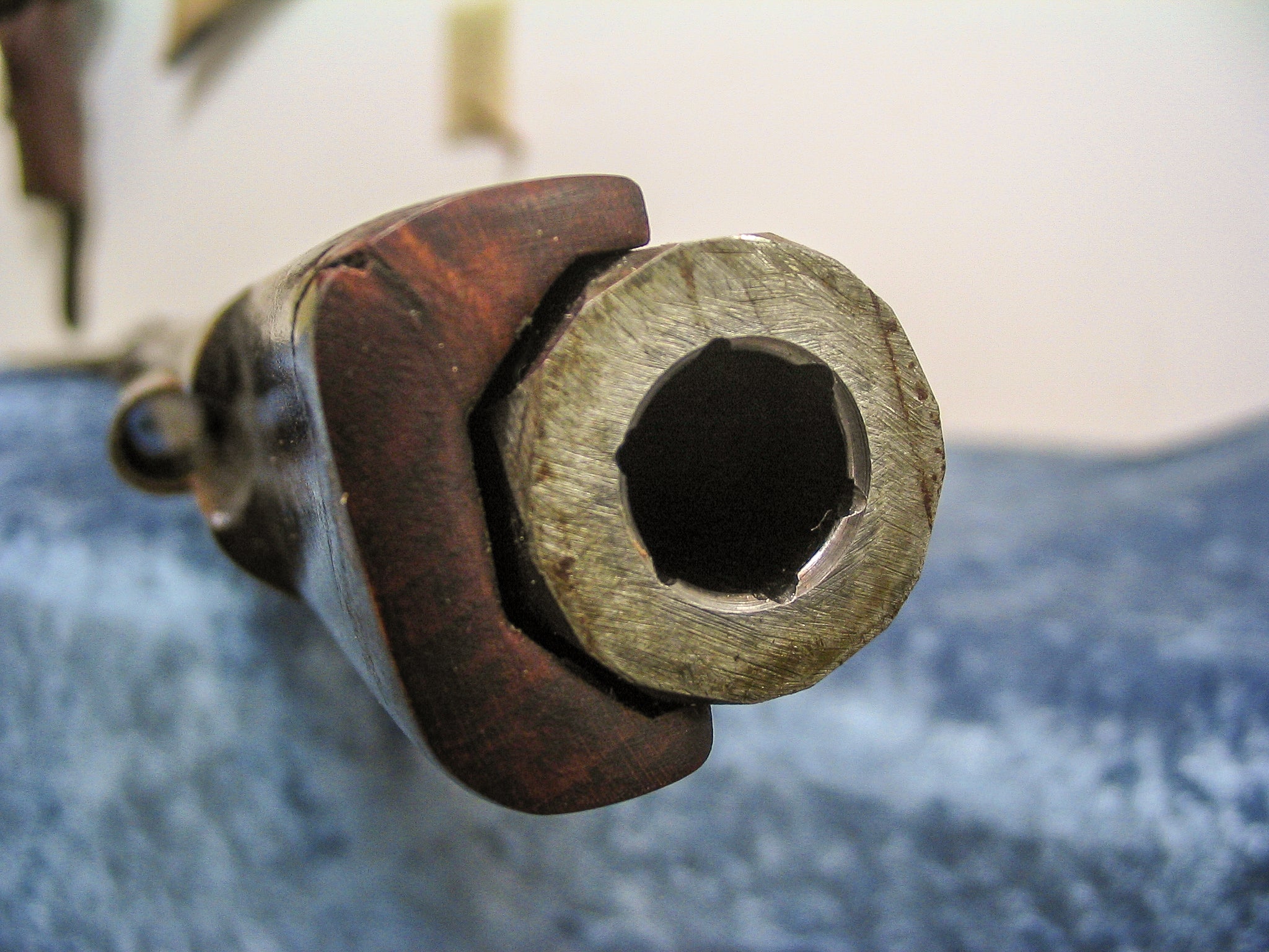 muzzle of a 50 caliber muzzleloader