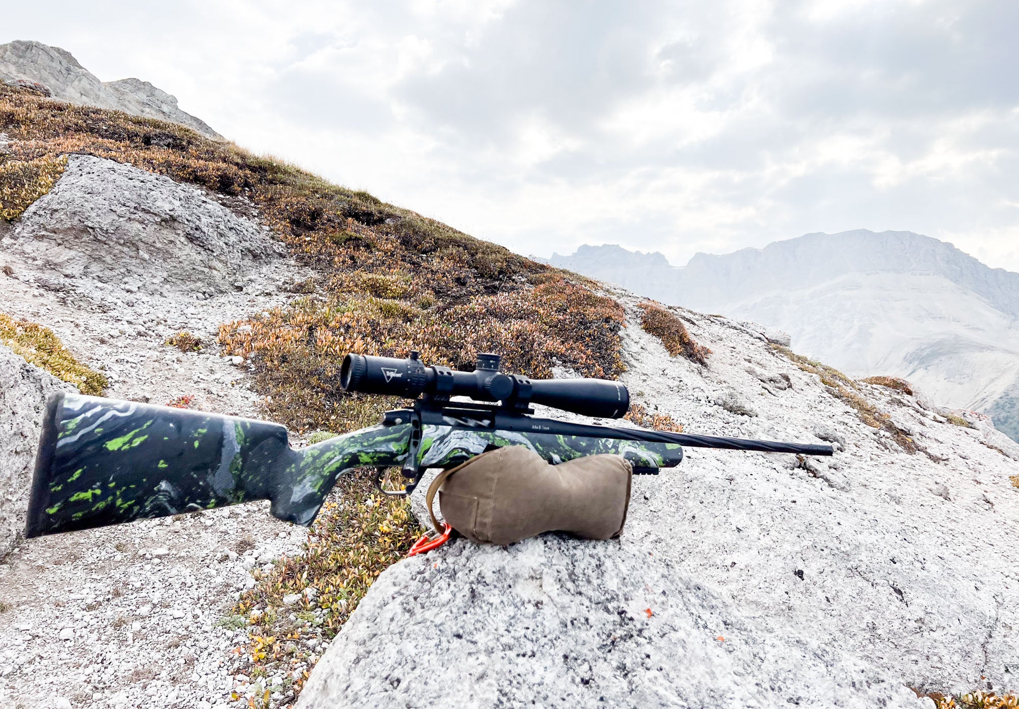 shooting bag in mountains of Alberta