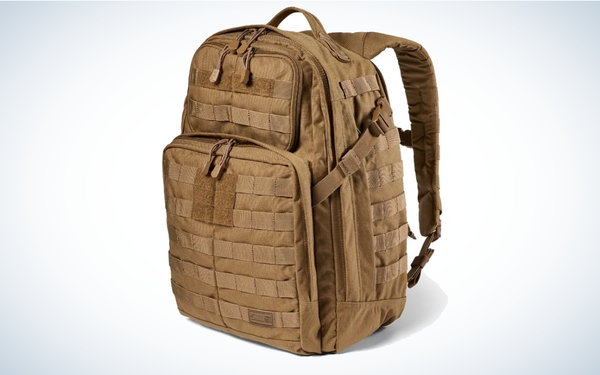 5.11 Rush 24 2.0 Backpack on gray and white background