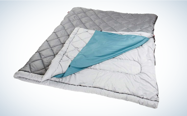 Coleman Tandem 3-in-1 Double Sleeping Bag on gray and white background