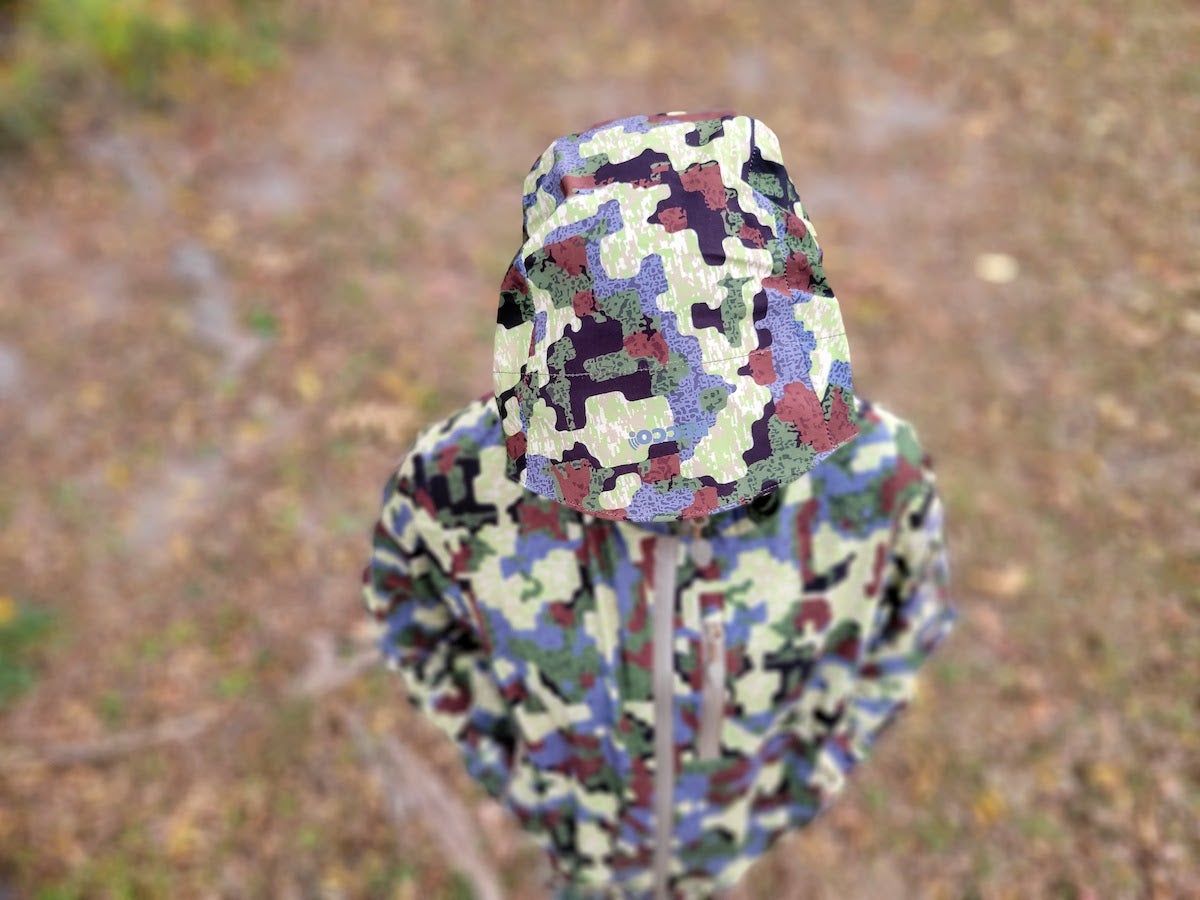 Female hunter wearing Forloh AllClima 3L Rain Jacket