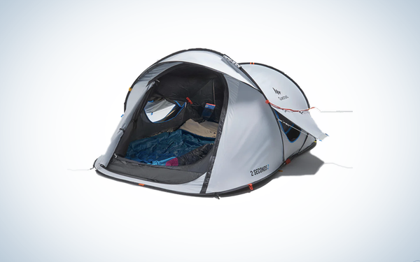 Quechua 2 Second Fresh tent on blue and white background