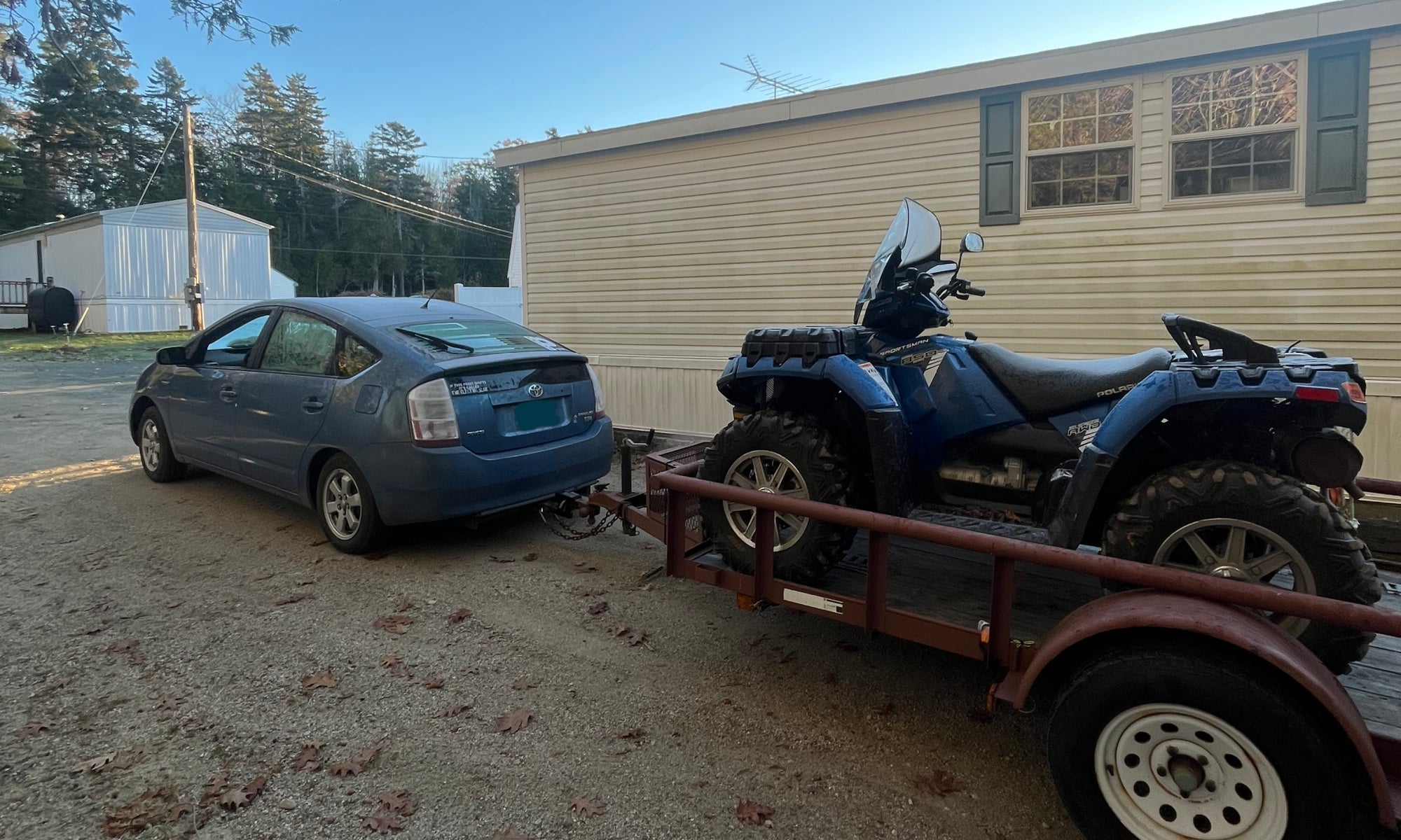 prius trailering four wheeler