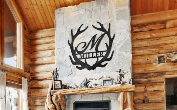 Antler Monogram Sign