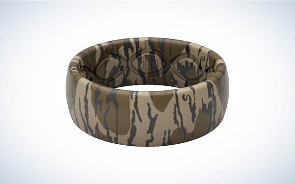 Groove Life Camo Silicone Ring on gray and white background