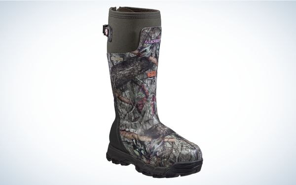 LaCrosse Women's Alphaburly Pro Hunting Boots on gray and white background